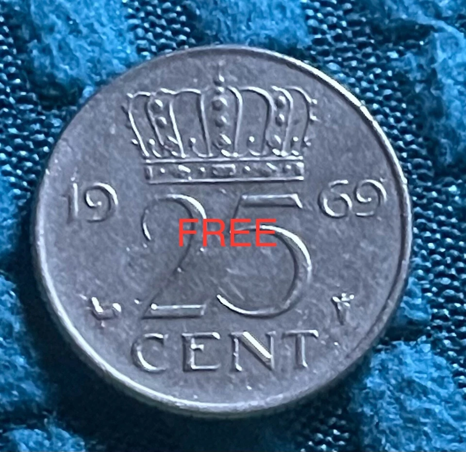 1967 1968 Netherland 1 gulden, Edge Description "GOD* ZIJ* MET* ONS" FREE 1 COIN - Image 4 of 4