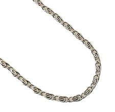 304 Grade Solid Stainless Steel 19 5/8 Inches Fine Scroll Link Chain Necklace