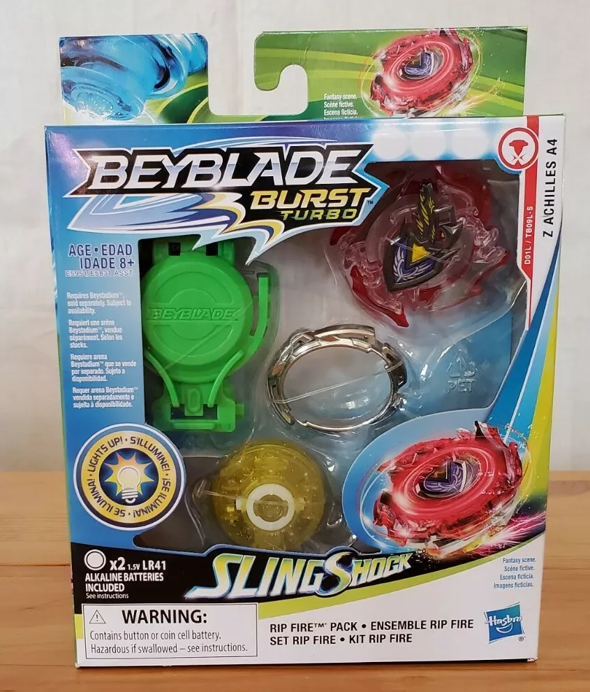 BEYBLADE Burst Turbo Slingshock Turbo Achilles A4 Starter Pack - Battling  Top and Right/Left-Spin Launcher, Age 8+