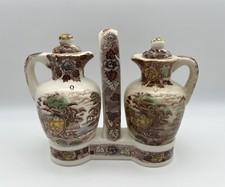 Vintage Nasco Mountain Woodland Oil & Vinegar Cruet Set