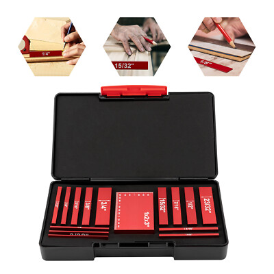 Aluminum Precision Setup Blocks Height Gauge Set 15pcs For Router Woodworking
