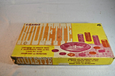 Vintage Original H. Baron Co. ''Deluxe Roulette Wheel'' Casino Game. Mat,  No Chip