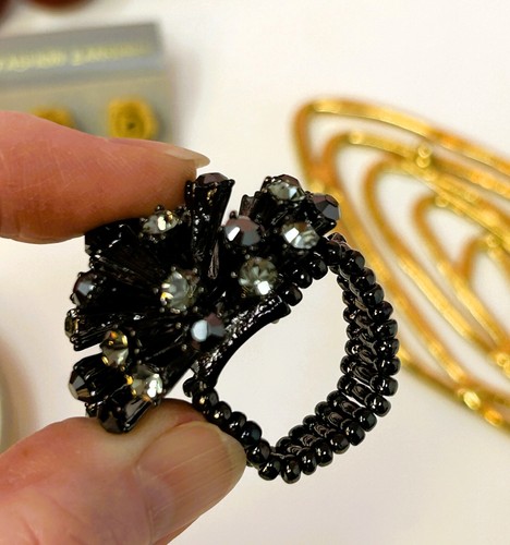 9 pc VTG Costume Jewelry MIXED LOT #9: click braclet adjustable ring, ships free - Imagen 2 de 13