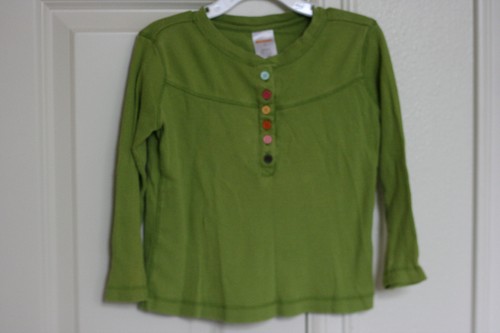 Gymboree LOTS OF DOTS Girls Size 4 Green Shirt GUC - Picture 4 of 5
