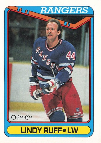 1990 O-Pee-Chee #143 Lindy Ruff New York Rangers | eBay