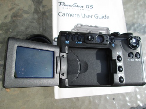 Canon Powershot G5 PC-1049 Black 5 Mega Pixels Digital Camera w/16x Optical Zoom - Picture 5 of 6