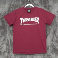 Thrasher TShirt Skateboard Magazine Medium Burgundy Red Short Sleeve Medium