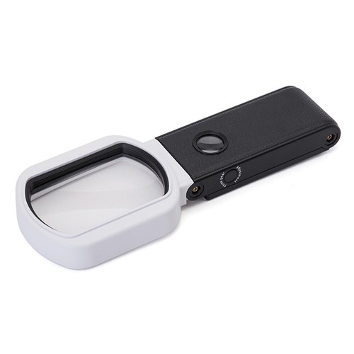 Portable 10X/25X Magnifying Glass Hand-Held Magnifier Zoomer Loupe 7LED 2UV Lamp - Picture 2 of 11