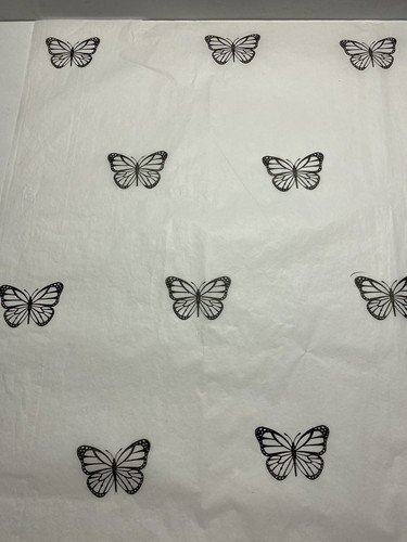 BUTTERFLY TISSUE PAPER Hand Stamped Gr8 4 gift giving FREE SHIP - Picture 2 of 2