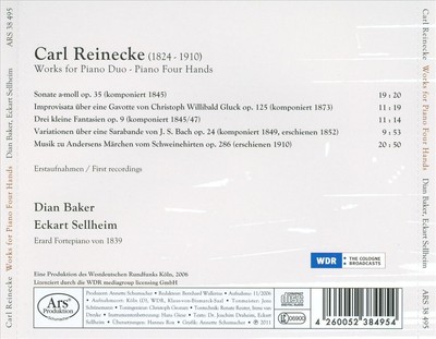 DIAN BAKER/ECKART SELLHEIM CARL REINECKE: WORKS FOR PIANO DUO & PIANO, FOUR HAND