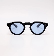 Vintage 1950s style French crown panto eyeglasses Sunglasses Black Frame