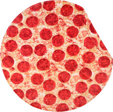 Pizzas Blanket, Wrap Throw Food Blanket, Novelty Funny Flannel round Blanket Fun