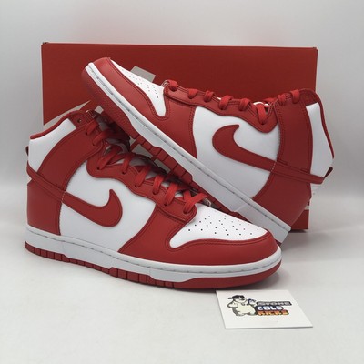 Nike Dunk HI Retro Championship White Red DD1399-106 Size 9.5 UNLV USC Low Mid