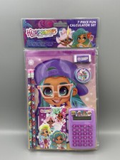 Hairdorables School Calculator Set 7 Pieces Pencils Sharpener Eraser Memo Pad