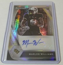 2021 Panini Prizm Draft Picks Football MARLON WILLIAMS Hyper Prizm Auto UCF 