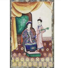 蓝色古董原创中国风绘画和卷轴| eBay