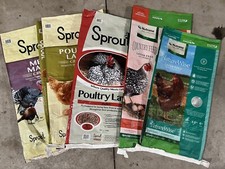 Lot 5 Empty Chicken Feed Woven Plastic Bag Sack Craft Repurpose