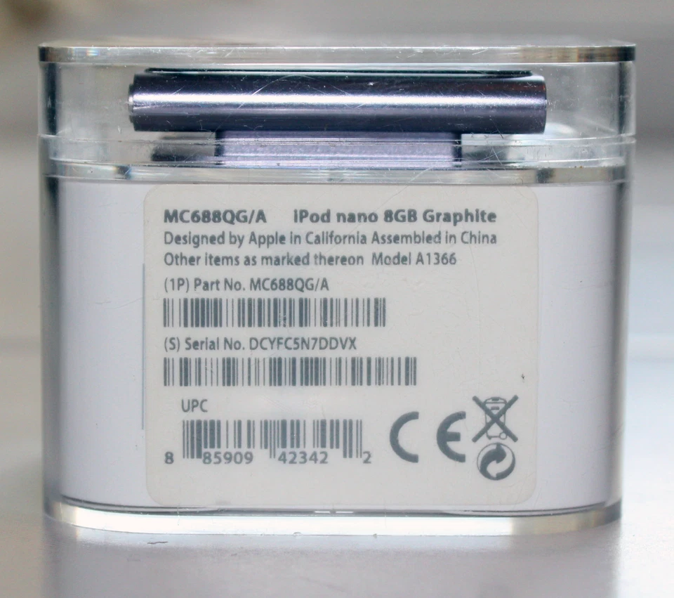 ORIGINAL Factory Sealed iPod Nano 6th Generation Model A1366 Graphite 8GB - Image 3 of 4