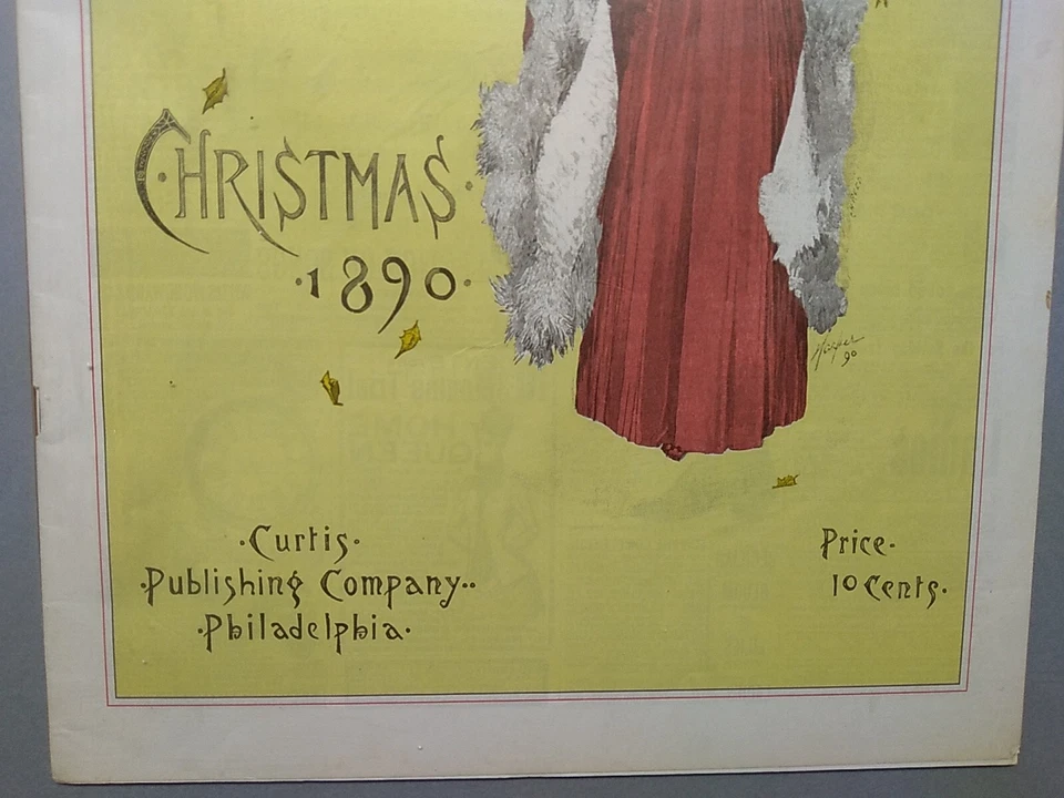 Ladies Home Journal Dec 1890 Original Christmas Magazine in Sealed Frame - Image 3 of 4
