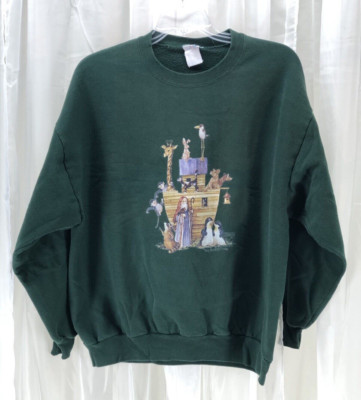 Noah's Boat Sweatshirt Womens 2X Carolyn Shores-Wright 1994 90s Grandmacore Ark
