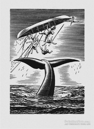 1930 MOBY DICK HERMAN MELVILLE ROCKWELL KENT ILLUS 1ST ED DJ WHALE SEA ADVENTURE - Picture 12 of 12
