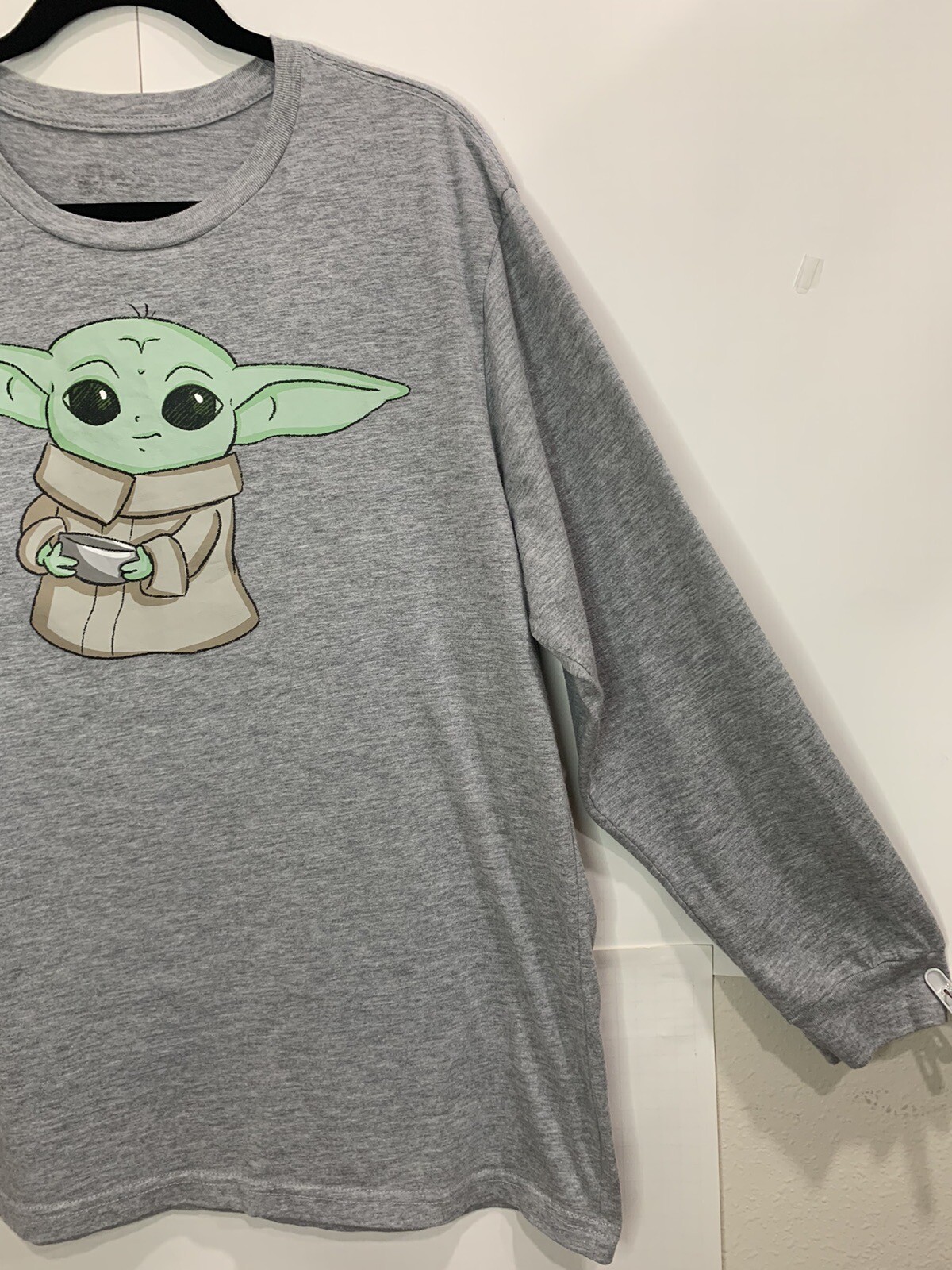 Star Wars,Shirt,Mens,XL,Gray,Cotton/measured/Baby Yoda,Long Sleeve/tagless eBay