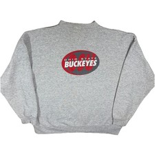 Vintage 90s Tultex Ohio State Buckeyes Sweatshirt Size Large Gray Crewneck OSU