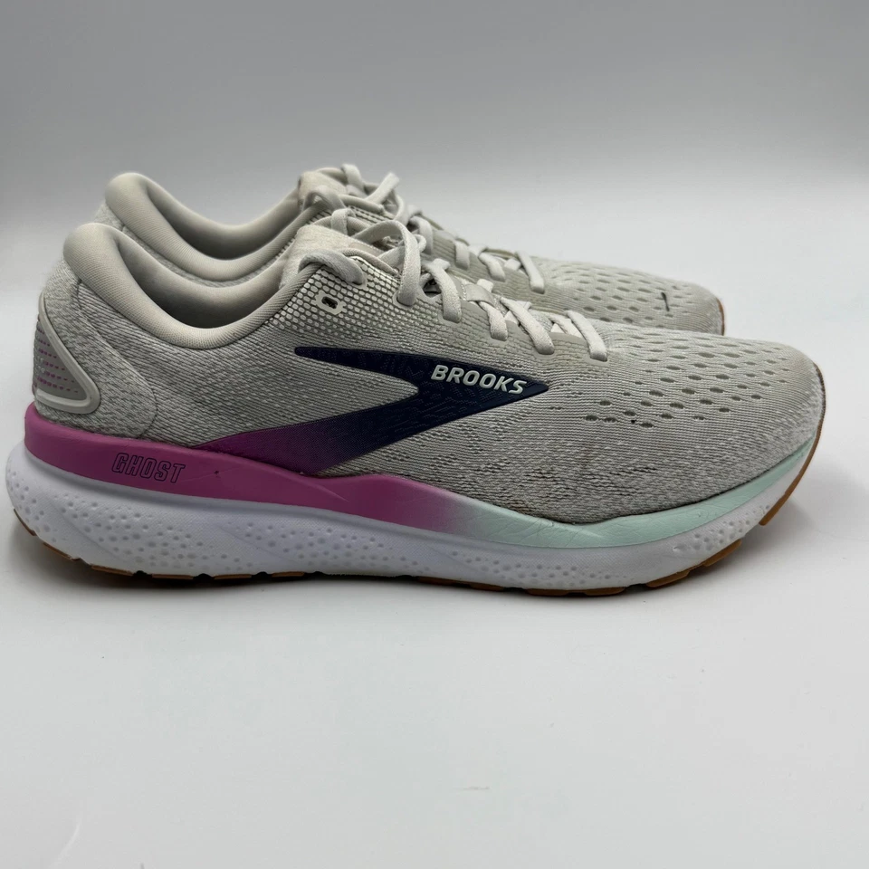 Zapatillas Brooks Para Mujer 10 Anchas (D) Ghost 16 Blanco/Gris/Azul Estado 1204071D175 Foto 4 de 4