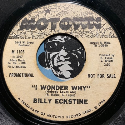 #ad #ad BILLY ECKSTINE Northern Soul 45 Motown #1105 I Wonder Why b w same $75.00