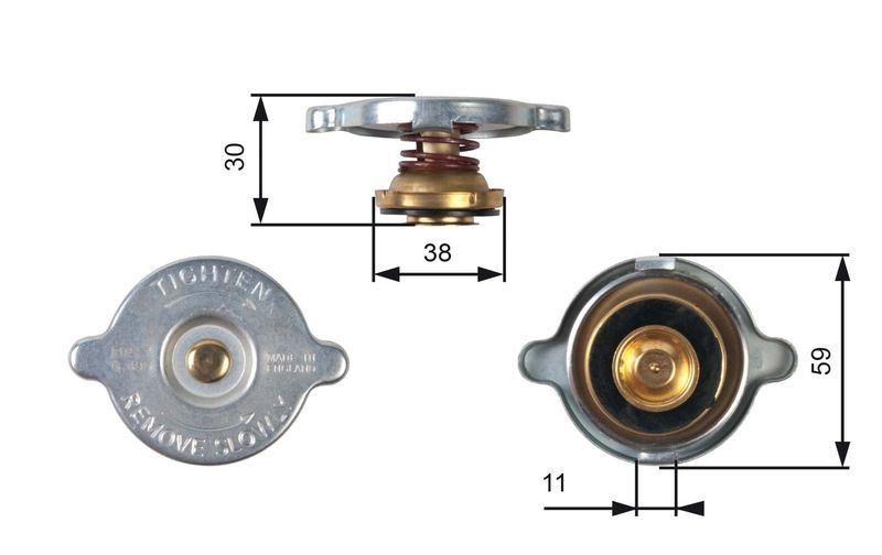 Gates RC102 Radiator Cap Cooling System Replacement Fits Citroen Daihatsu Skoda - Image 6