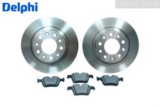 DELPHI Rear 2x Brake Disc + Pads Fits Audi A3 Seat Altea Altea XL Leon Skoda VW