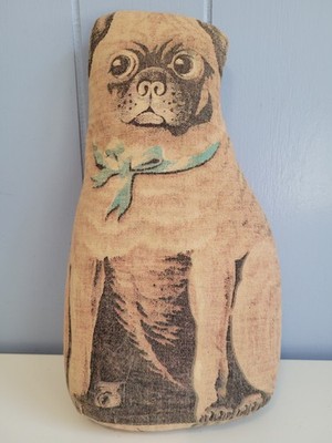 Vintage Arnold Print Works Pug Pillow
