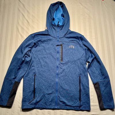 #ad North Face Canyonlands Fleece Hoodie Mens Large Heather Blue Full Zip Jacket $19.65