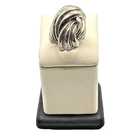 Vintage Puffed Knotted 925 Sterling Silver Ring- Size 9