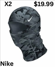 Nike Pro Hyperwarm Ski Mask Hood Therma-Fit - Grey Camo US Stock