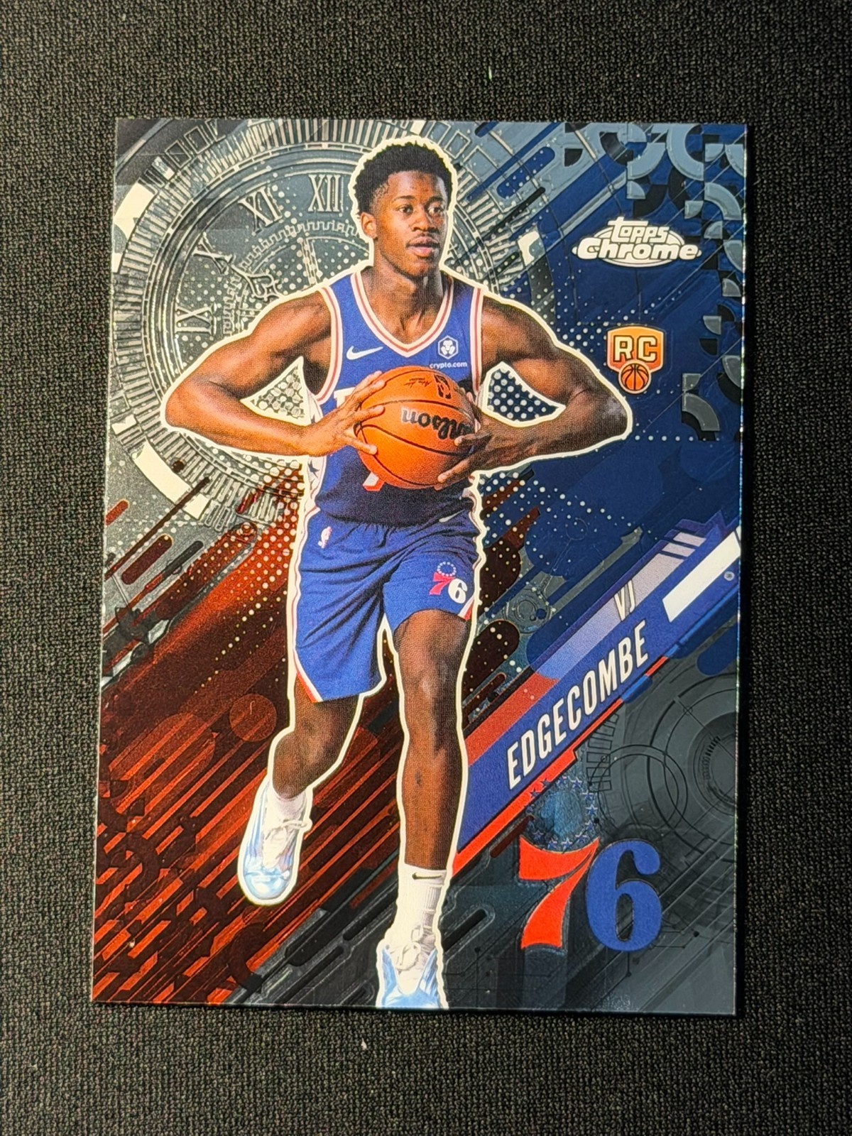VJ Edgecombe 2025-26 Topps Chrome Go Time Base Rookie #GT-18 76ers RC