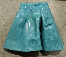 1960's-70's Marx Johnny West Princess Wildflower Blue Leather Skirt Good Cond
