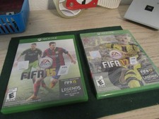 2 Microsoft Xbox one Soccer video games, Fifa15 used, Fifa17 New.