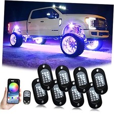 Rock Lights for Trucks RGB LED Rock Lights with APP/Remote Control  8 Pods