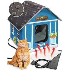 Weatherproof Heated Cat Shelter - Cozy Outdoor House for Pets Under 25 lbs