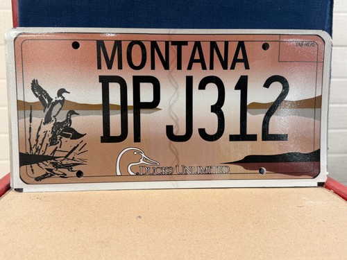 DUCKS UNIMITED  MONTANA LICENSE PLATE