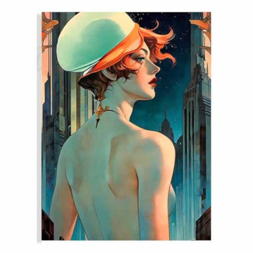 Tableau Peinture Femme Nu Fauviste - Huile Sur Panneau, Style Fauvisme, érotisme Artistique - Atelier 2000, œuvre D'art Unique
