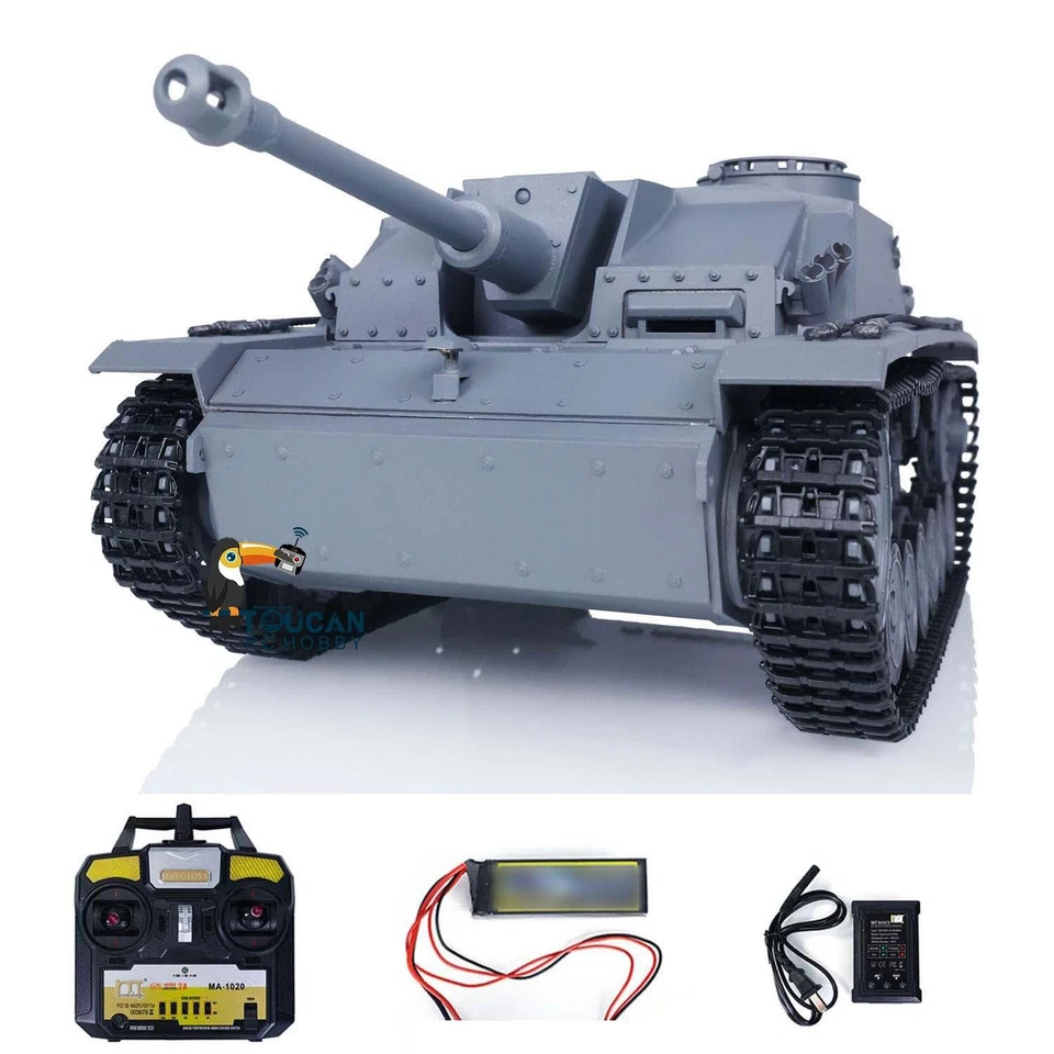 Mato 1/16 Almost Full Metal Stug III RC RTR Tank Infrared Battle Barrel Recoil - Image 2 of 4