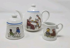 CHILDREN'S CHINA TEA SET MOTHER GOOSE METROPOLITAN MUSEUM OF ART Pot Cream  Sug