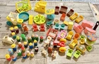 Vintage Fisher-Price Little People Large Lot 70 Pieces Some HTF Rare HUGE LOT