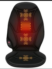 Vibration Back Massager Heated Seat Cushion Massager Chair Pad Home Office Car