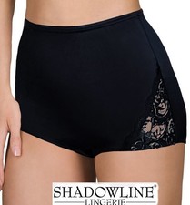 3 Pair Size 7 Black ShadowLine Hidden Elas. Classic Brief Lace Insert FREE SHIP