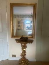 Large Ornate Gold Wall Mirror – Intricately Carved Vintage‑Style Frame