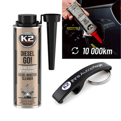 K2 Diesel GO! Einspritzdüsen Reiniger DIESEL Reduziert Rauch Injektor TOP