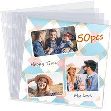 12x12 Scrapbook Page Protectors, 50 Pack, Heavyweight, Fit 50pcs, Clear